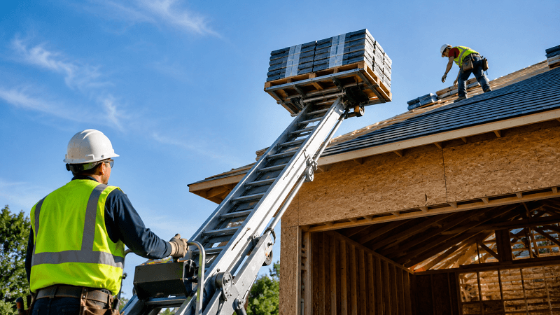 The Smart Way to Lift Roofing Materials Safely and Efficiently